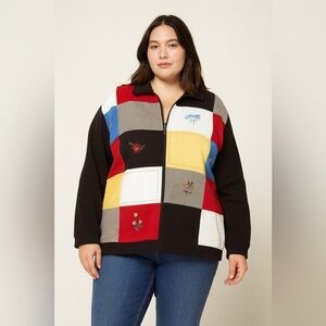 Vintage patchwork, jacket size extra large